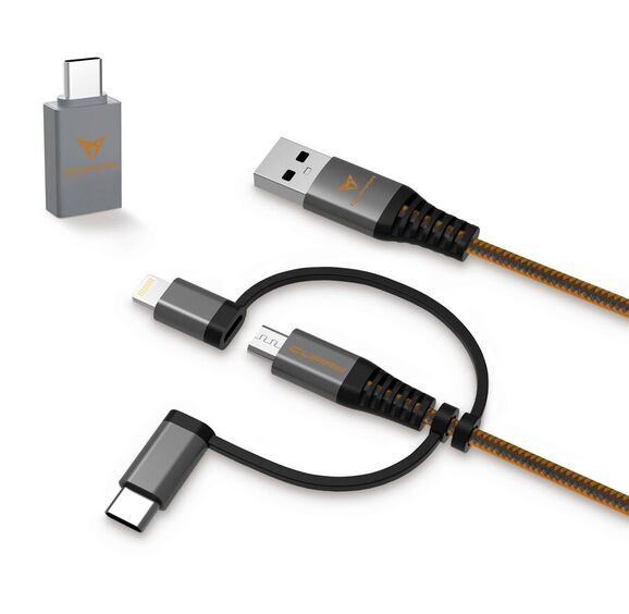 CUPRA kabel 3 v 1 MFI: nabíjení a přenos dat (certifikováno Apple)