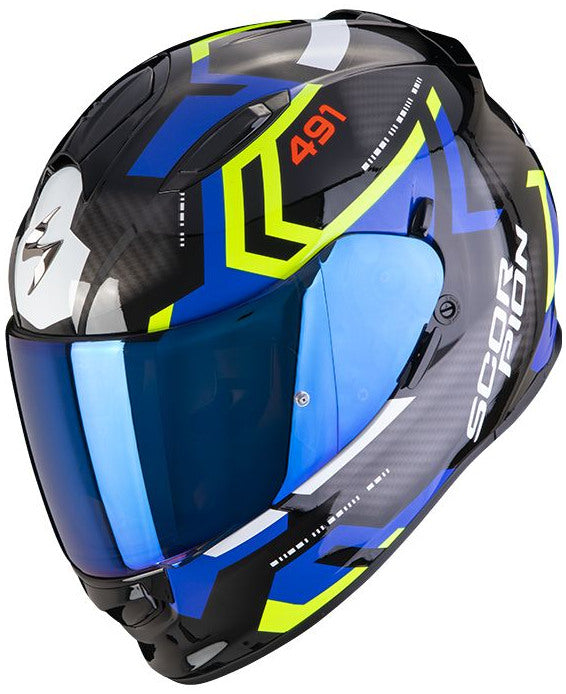 Přilba SCORPION EXO-491 Spin black/blue/neon yellow