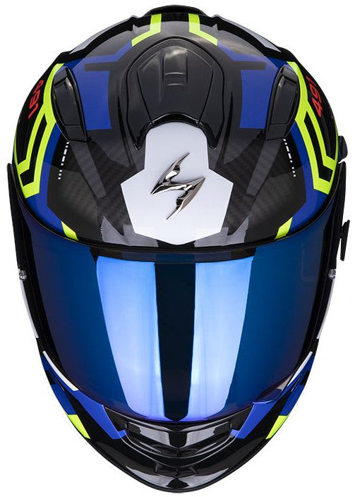 Přilba SCORPION EXO-491 Spin black/blue/neon yellow