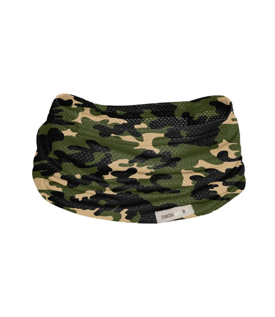 Multifunkční antibakteriální nákrčník Nanosilver Camo maskáč