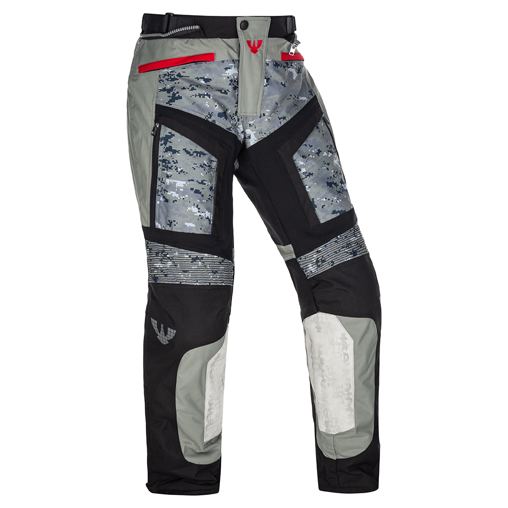 Kalhoty PSí MADERA pánské šedá/černá/červená