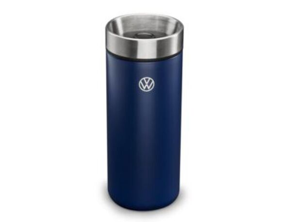 Modrý termohrnek s logem Volkswagen