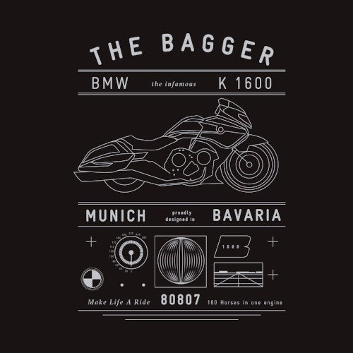 Tričko BMW Bagger černé
