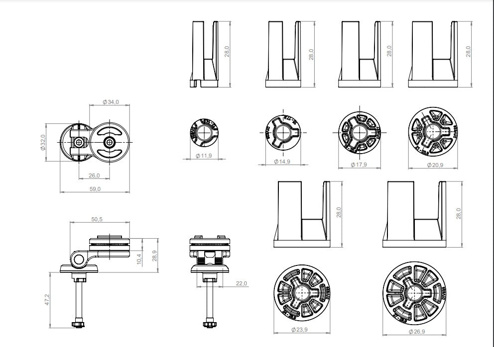Držák na motocykl SP Connect Moto Stem Mount Pro