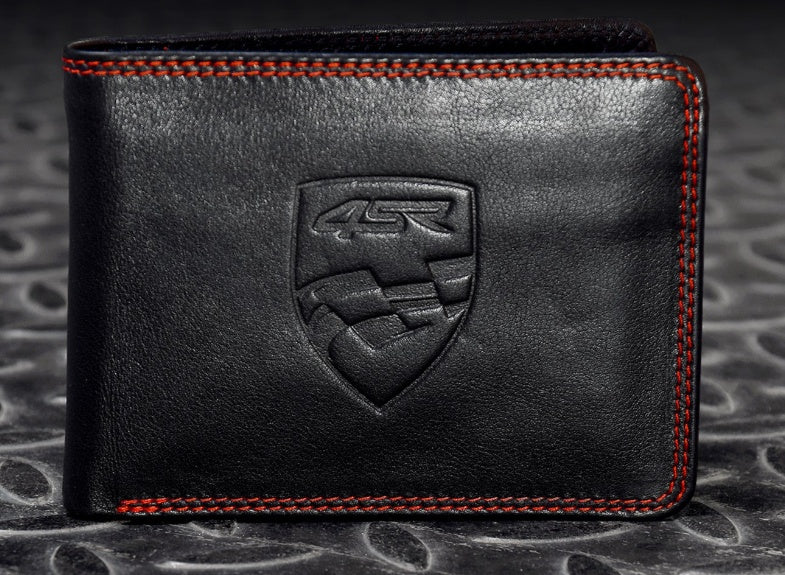 Kožená peněženka 4SR MONEY MAKER černá-červená