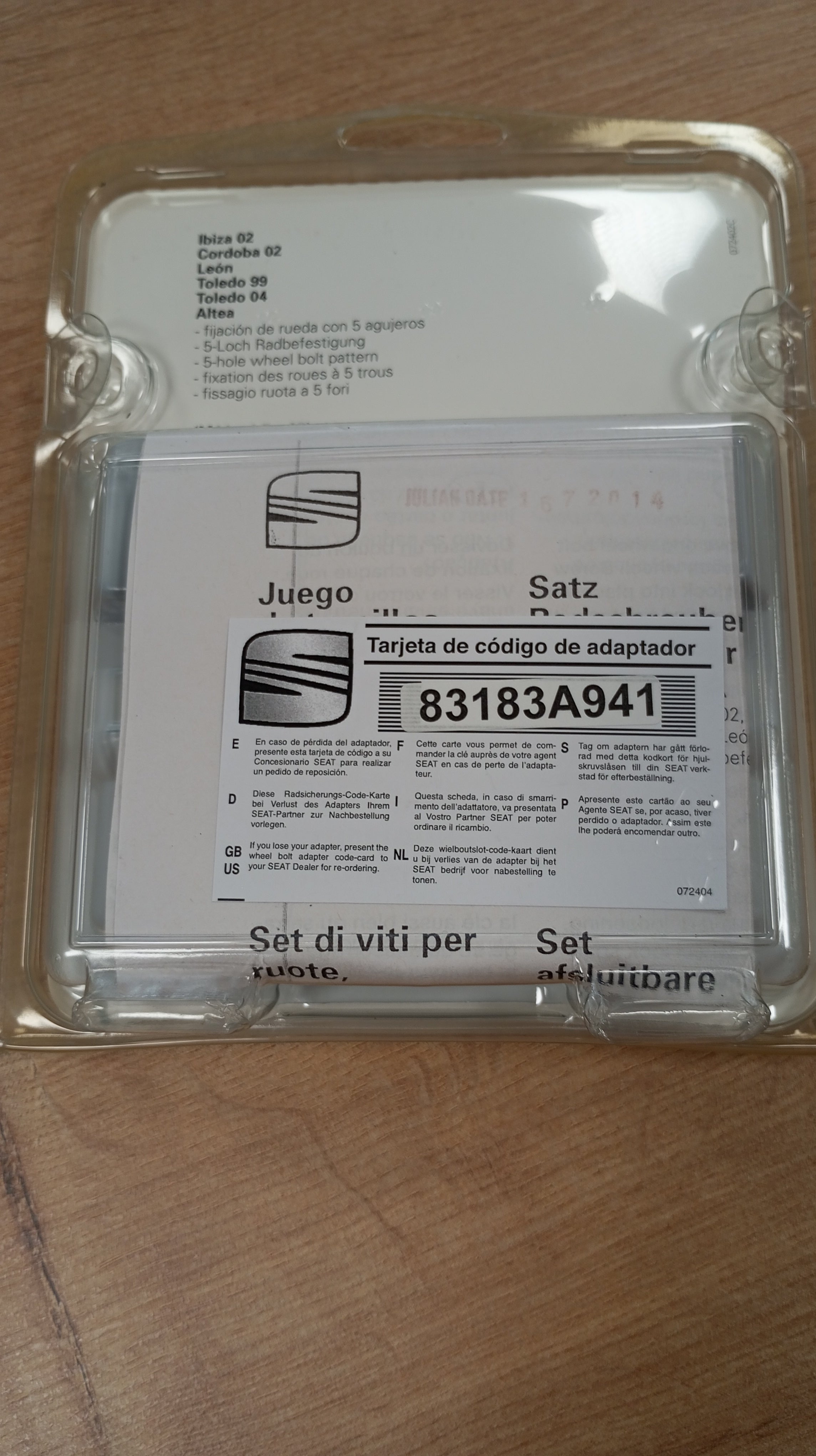 Sada bezpečnostních šroubů Seat