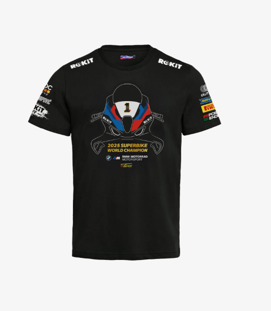 Tričko BMW WSBK Champion 2025 pánské černé
