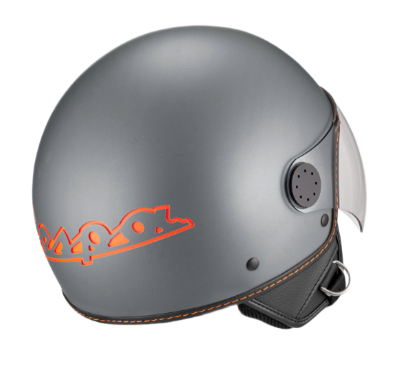 Přilba Vespa Langhe šedá/oranžová