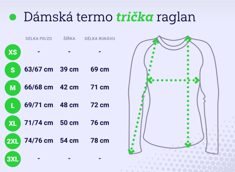 Termo tričko Nanosilver raglán ultralight dámské tyrkysové