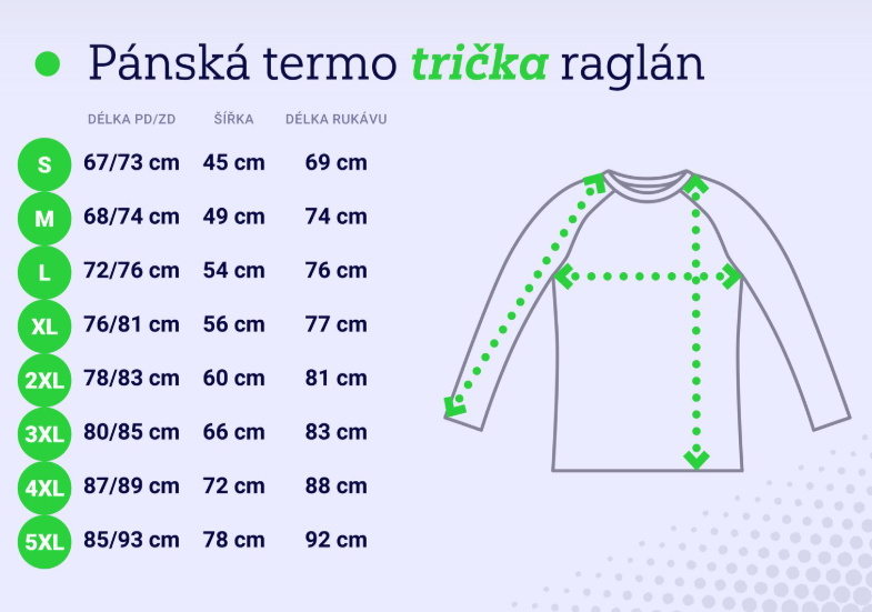 Termo tričko Nanosilver raglán ultralight pánské černé