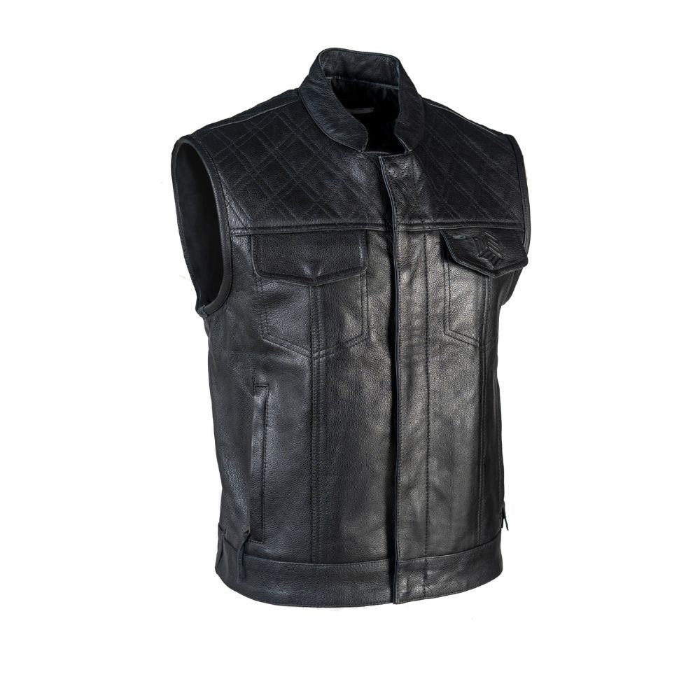 Kožená vesta MBW DURO pánská černá