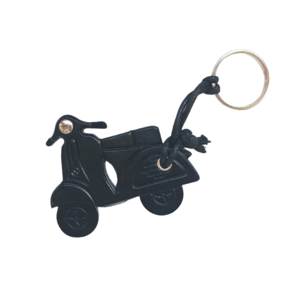 Klíčenka Vespa černá kožená
