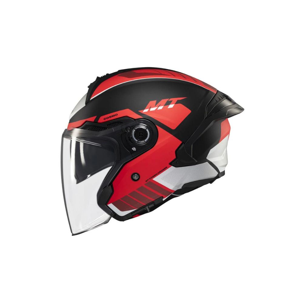 Přilba MT COSMO SV CRUISER B5 červeno-černo-stříbrná matná