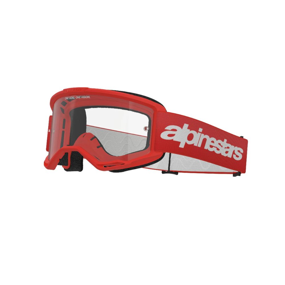 Motokrosové brýle Alpinestars Vision 3 Wordmark unisex červené