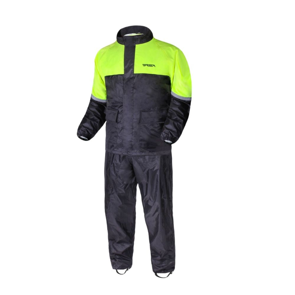 Nepromokavá pláštěnka RSA Hurricane unisex černo-fluo žlutá
