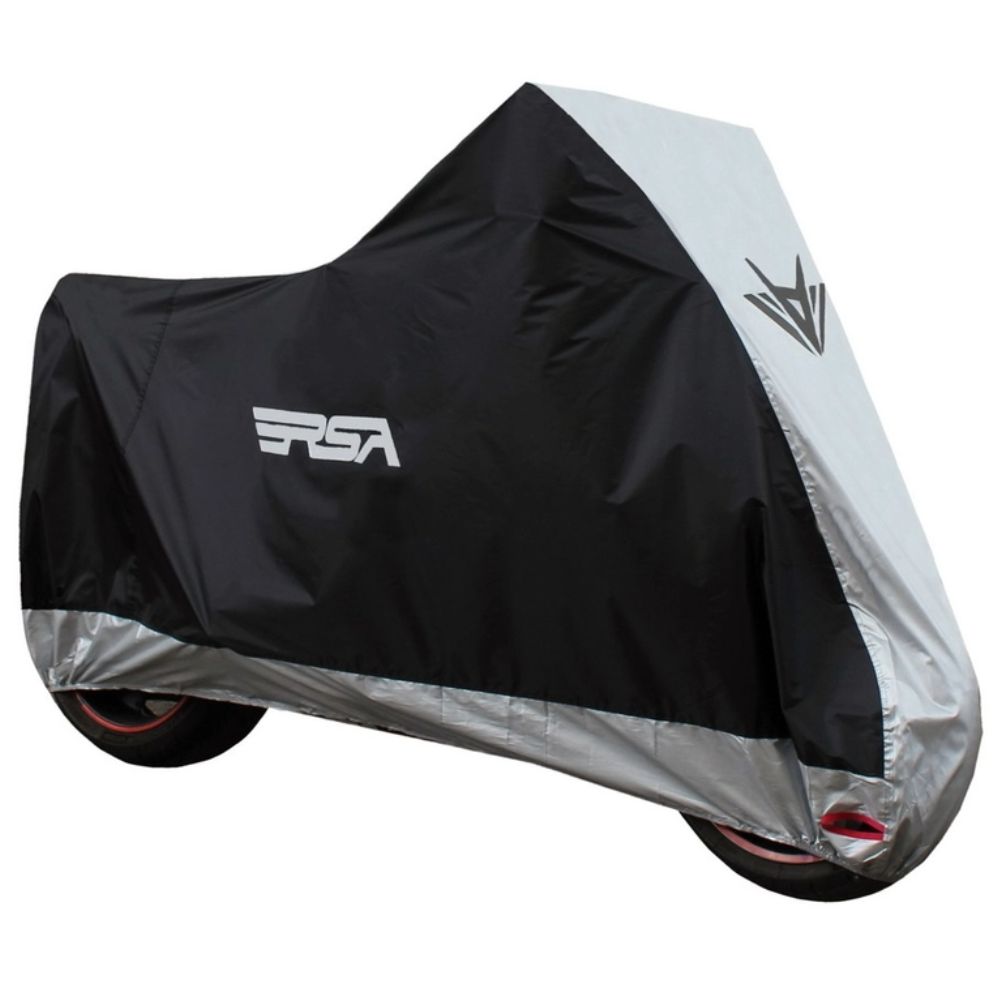 Plachta na motorku RSA černo-stříbrná