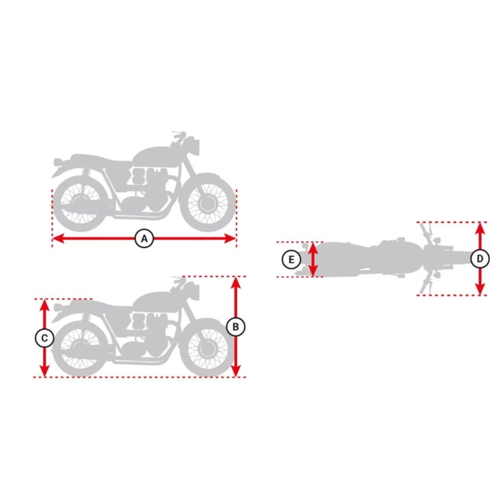 Plachta na motorku RSA černo-stříbrná