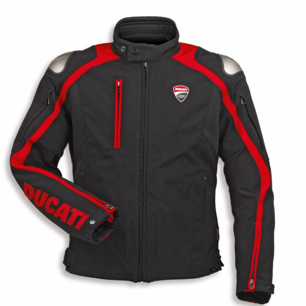 Bunda Ducati Corse TEX C6 2.0 pánská černo-červená