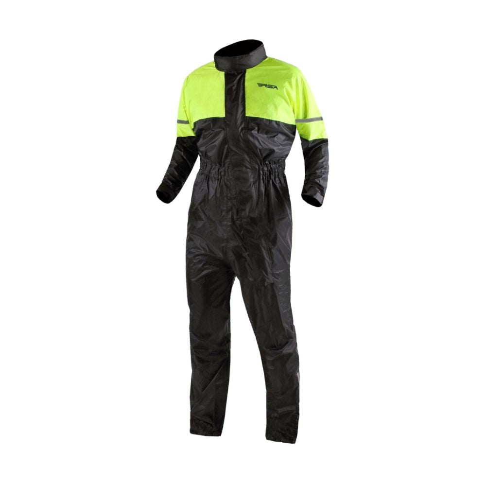 Nepromokavá kombinéza RSA unisex černo-fluo žlutá