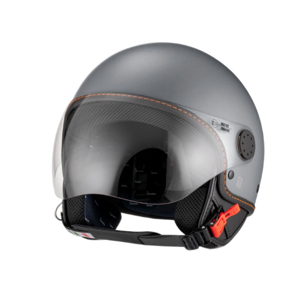 Přilba Vespa Langhe šedá/oranžová