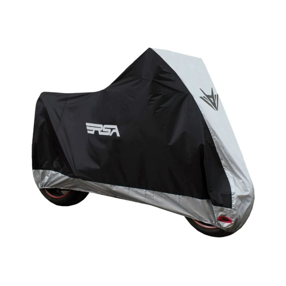 Plachta na motorku RSA černo-stříbrná