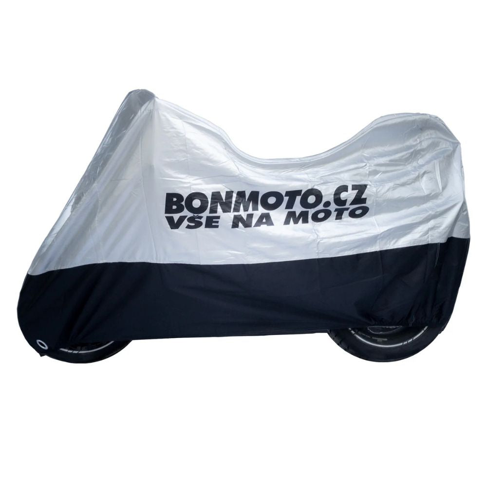 Plachta MOTO COVER Logo Top Box black/silver