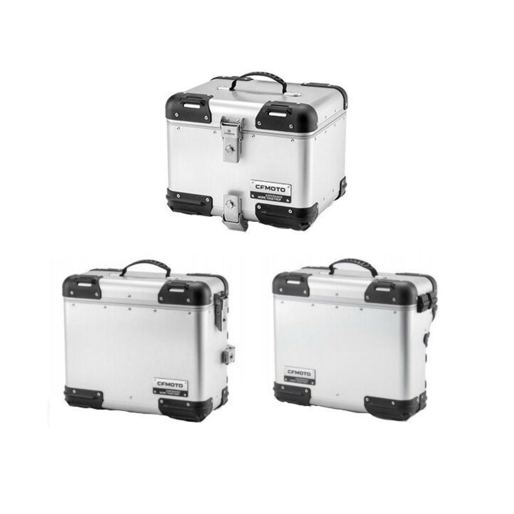 Sada hliníkových kufrů CFMOTO MT stříbrné