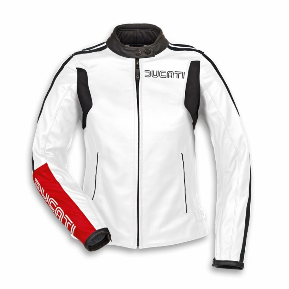 Kožená bunda Ducati Heritage C3 dámská bílá