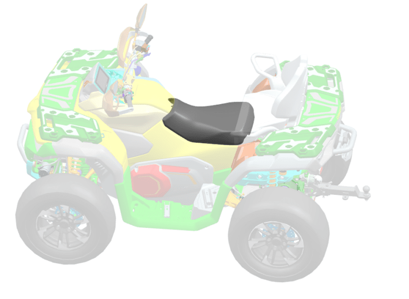 Vyhřívané sedadlo jezdce CFmoto X850/X1000 G3