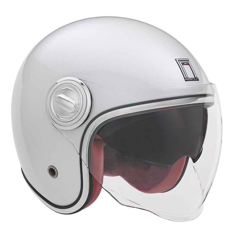 Přilba NOX HERITAGE premium bílá