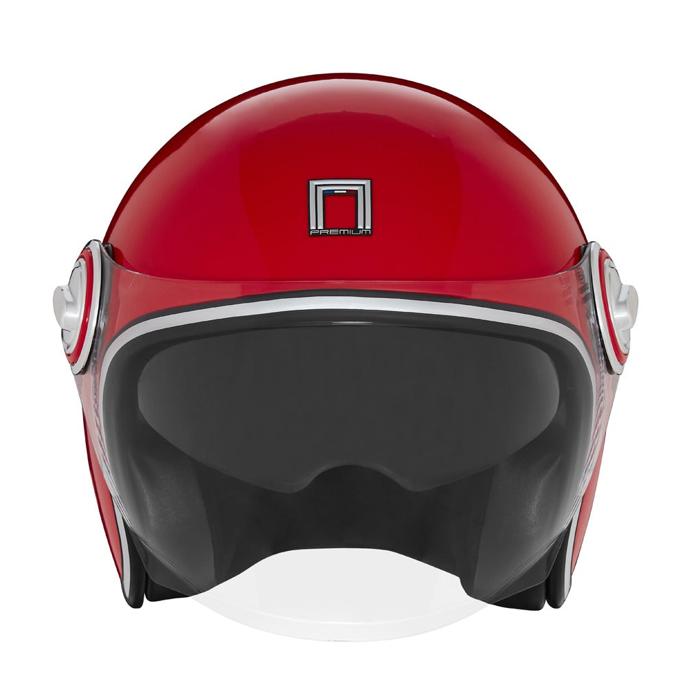 Přilba NOX HERITAGE premium lesklá červená