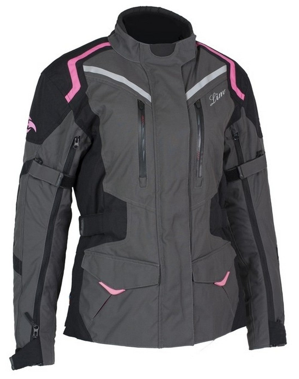 Bunda MBW Adventure Pro dámská šedá/černá/růžová